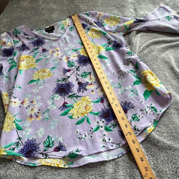 Liz Claiborne Womens Top Large Floral Flare Layered Sleeve Boho Bloomcore 17930 - Picture 5 of 8